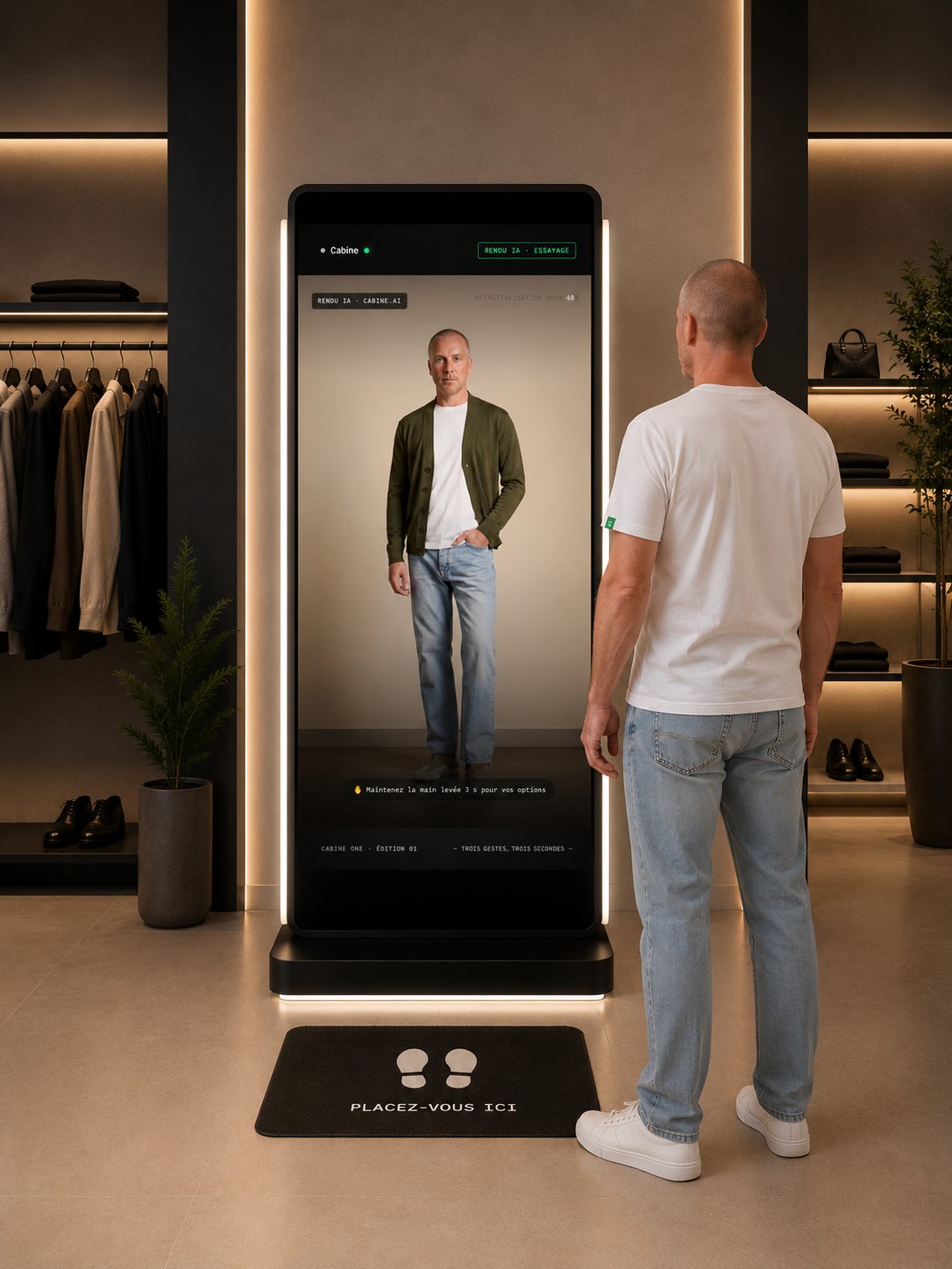 Borne Cabine ONE — écran simple ou double écran juxtaposé