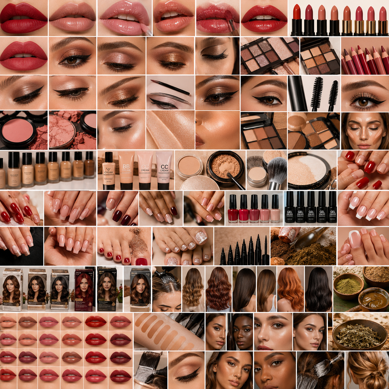 Cosmétique — application teinte