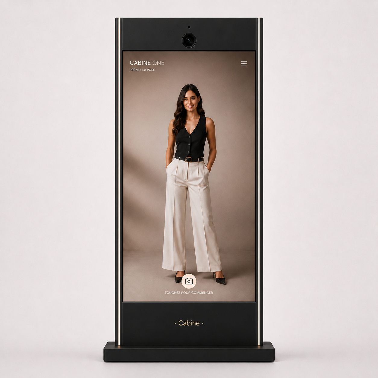 Cabine connected mirror in store